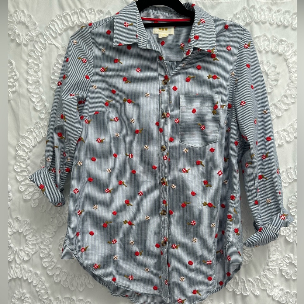 Maeve Button Down Floral Top
